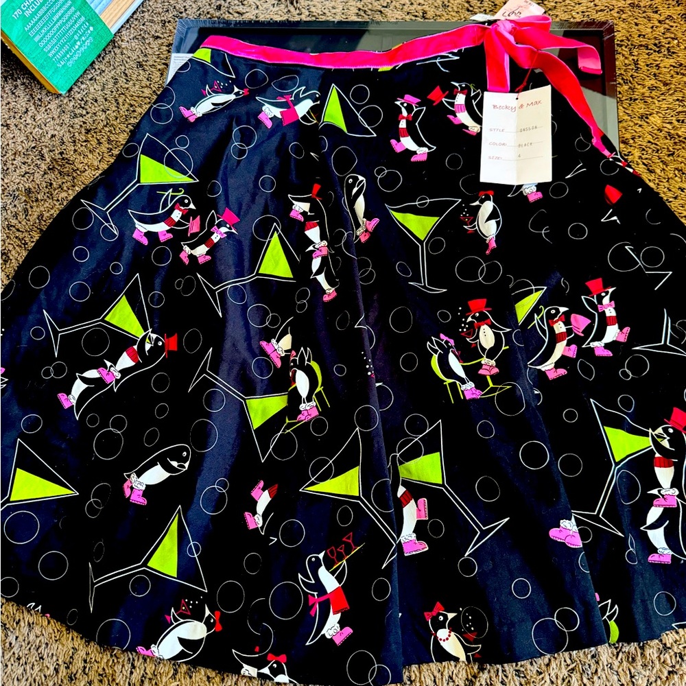 Becky & Max Holiday vintage cocktail skirt
